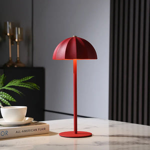 LED Metal Table Lamp Rechargeable Touch Dimmable Desk Lamp Umbrella Shade