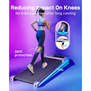 Under Desk Treadmill Walking Pad 2.5HP Portable Jogging Running Machine Remote