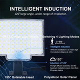 106LED Solar Motion Sensor Outdoor Light Waterproof Security Wall Flood Lamp