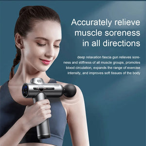 Portable Fascia Massage Gun Vibration Muscle Massager for Neck Back Body Fitness