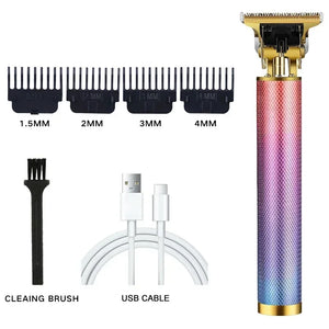 Professional Hair Clipper Beard Trimmer USB Rechargeable Barber Shaver