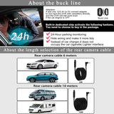 10 Inch 4K Dash Cam Rearview Mirror CarPlay Android Auto GPS WiFi DVR Dual Cam