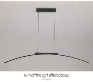 Modern LED Arc Pendant Light – Adjustable Dining Room Hanging Lamp for Kitchen