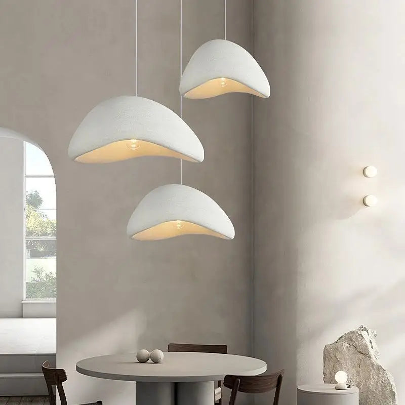 Moktan Sabai Nordic Wabi Sabi LED Chandelier – E27 Pendant Light for Kitchen & Bar