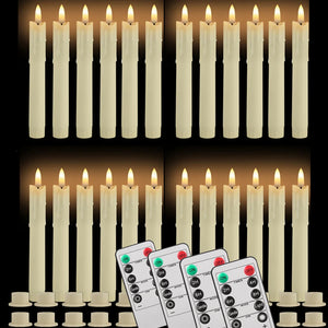 Flameless LED Taper Candles with Remote Flickering Battery Operated Set