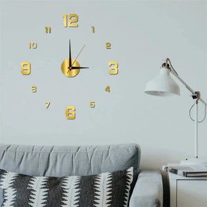Luminous Digital Wall Clock Silent LED 3D DIY Modern Bedroom Living Room Decor