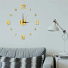 Luminous Digital Wall Clock Silent LED 3D DIY Modern Bedroom Living Room Decor