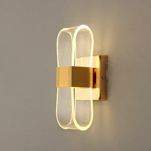 Gold Modern LED Wall Lamp – Luxury Aluminum Bedside Light for Bedroom & Living Room