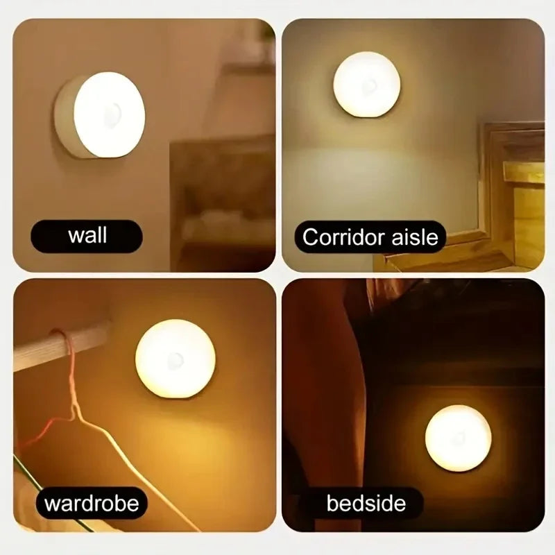 Wireless LED Button Night Light – Motion Sensor Lamp for Bedroom, Closet, Stairs