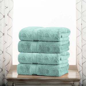 Egyptian Cotton Plush Heavyweight Bath Towel Set of 4
