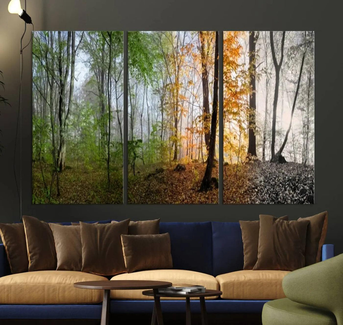 Seasonal Forest Canvas Wall Art Print - Changing Seasons in