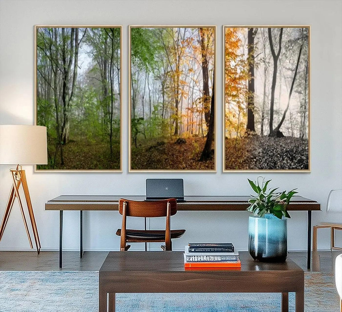 Seasonal Forest Canvas Wall Art Print - Changing Seasons in
