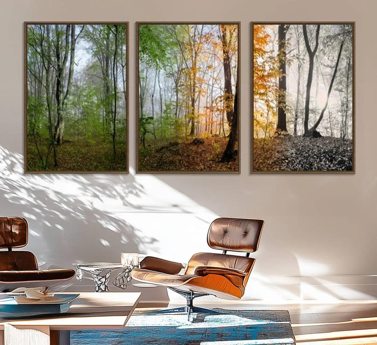 Seasonal Forest Canvas Wall Art Print - Changing Seasons in