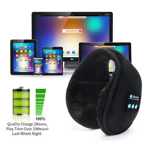 Bluetooth Wireless Music Earmuffs Winter Warm Velvet Sports Ear Muffs for Running