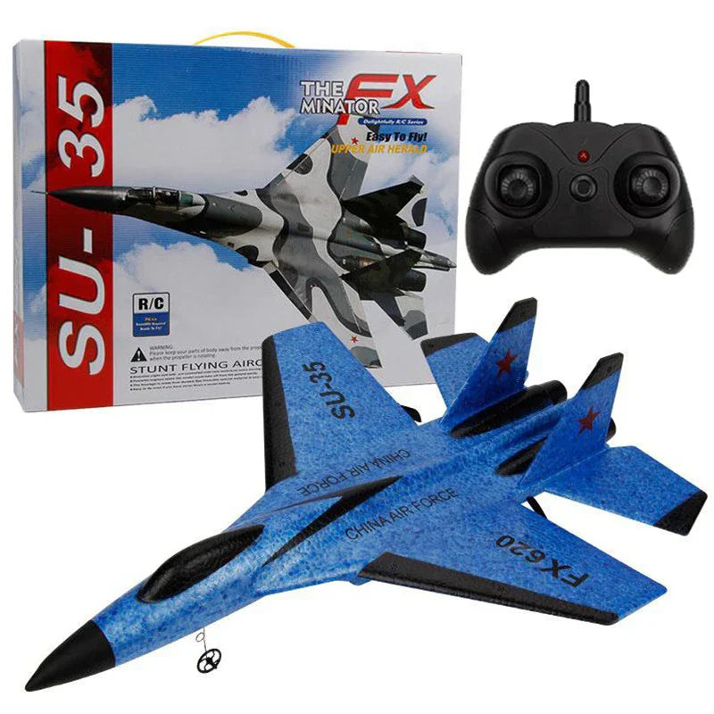 Kids RC Airplane 2.4GHz Fighter Jet Glider Remote Control Plane