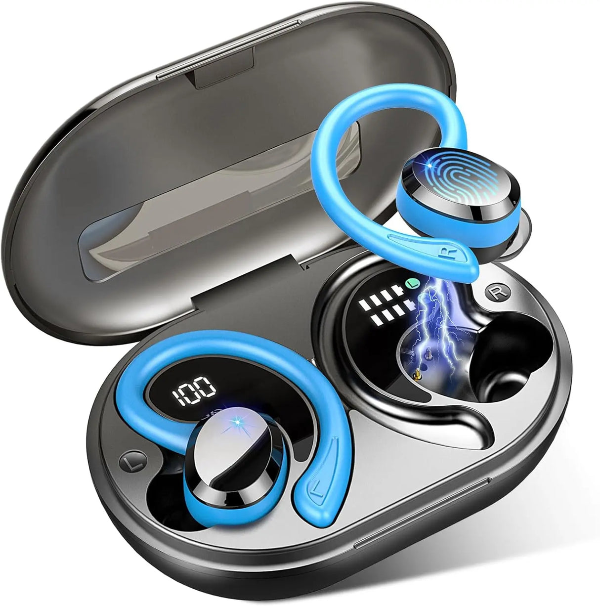 Wireless Bluetooth 5.3 Earbuds Stereo Bass In-Ear Noise Cancelling IP7 Waterproof