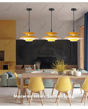 Danish UFO Pendant Ceiling Light – E27 Hanging Lamp for Bedroom & Dining Room