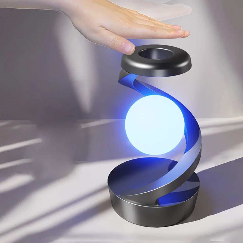 Magnetic Floating Table Lamp with 15W Wireless Charger RGB LED Night Light