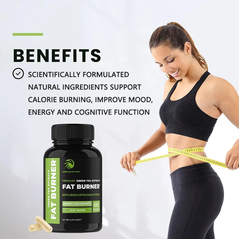 Green Tea Weight Loss | 60 Capsules Fat Burner & Metabolism Booster