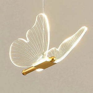 Moktan Sabai Nordic Butterfly LED Pendant Lamp – Modern Bedroom Ceiling Light