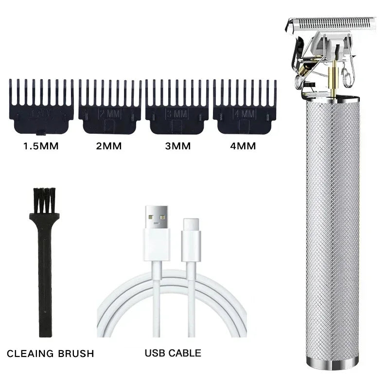 Professional Hair Clipper Beard Trimmer USB Rechargeable Barber Shaver