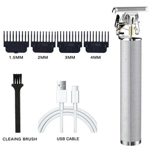Professional Hair Clipper Beard Trimmer USB Rechargeable Barber Shaver