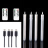 Flameless LED Taper Candles Remote USB Rechargeable Warm White 10 Inch Set