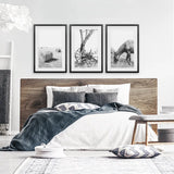 Black White Farm House Wall Décor. Horse, Hay Bales