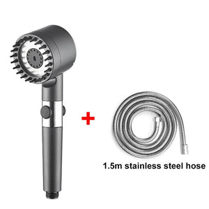 High Pressure Handheld Shower Head 3 Modes Filter Spa Spray with ON/OFF Water Save