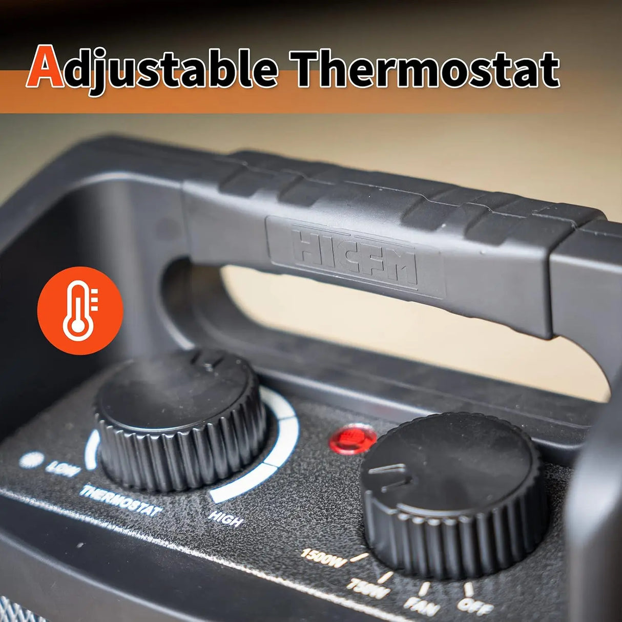 1500W Electric Space Heater – Utility Heater 5120 BTU with Thermostat Control