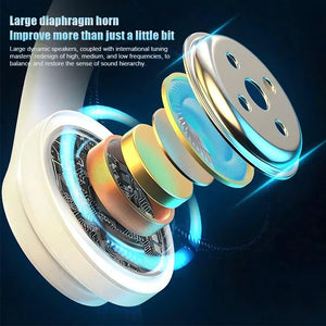 Wireless Gaming Headset Foldable Lightweight Headphones with Mic 3.5mm Audio
