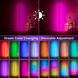 Smart RGB Corner Floor Lamp LED Music Sync App Control Ambient Lighting for Home