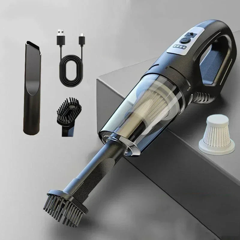 120W Cordless Car Vacuum Cleaner Powerful Suction USB Rechargeable for Pet Hair
