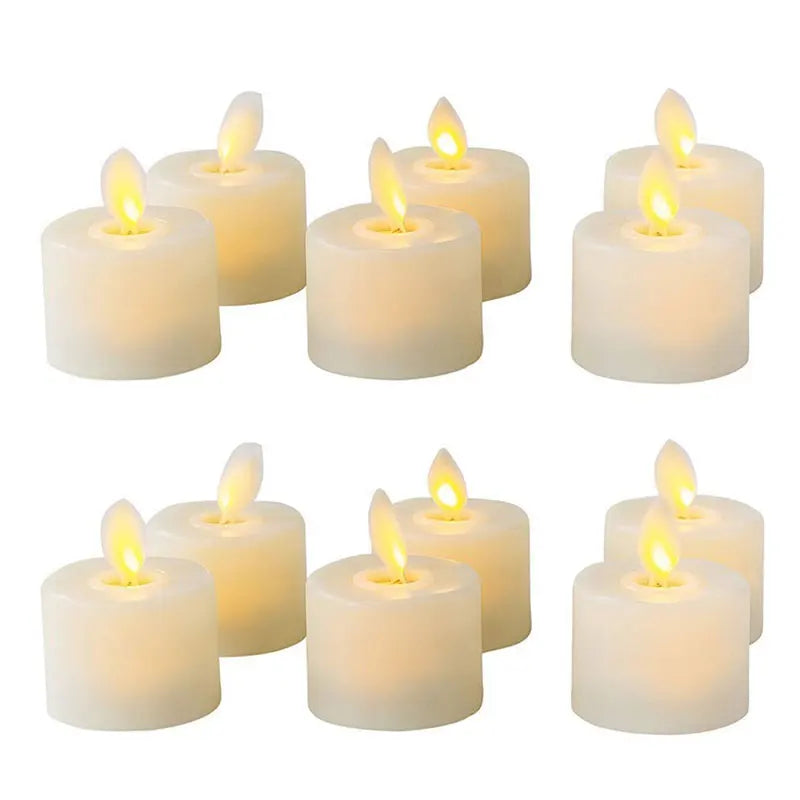 4/6PCS LED Flameless Moving Wick Candles – Remote Control Realistic Wedding Decor