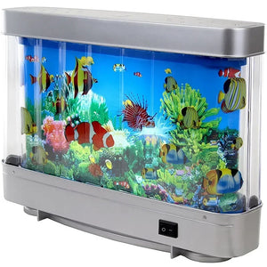 Tropical Fish Tank Lamp Virtual Aquarium LED Night Light Kids Room Gift