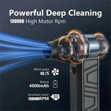 130000RPM Electric Air Duster Cordless Compressed Air Blower