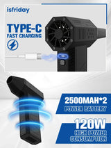 110000RPM Electric Air Duster Cordless Compressed Air Blower Mini Turbo Cleaner