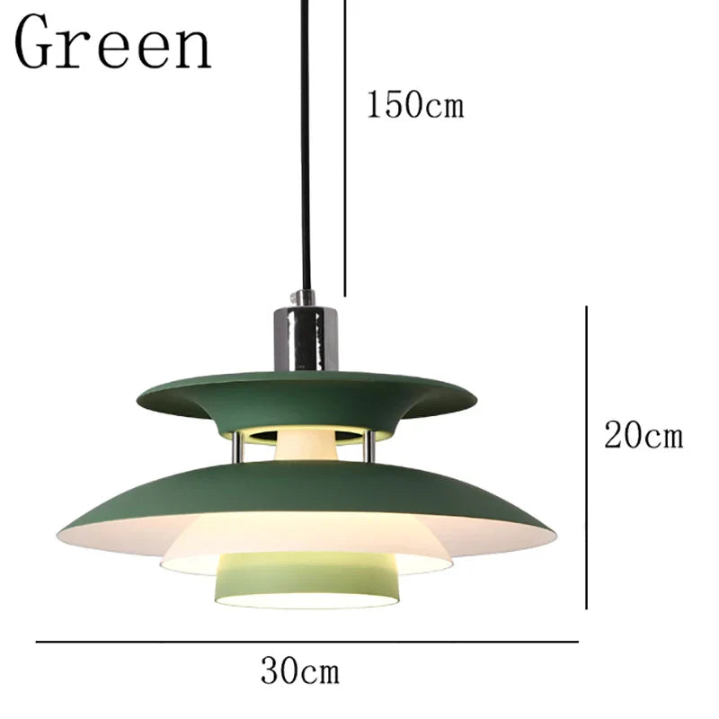 Danish UFO Pendant Ceiling Light – E27 Hanging Lamp for Bedroom & Dining Room