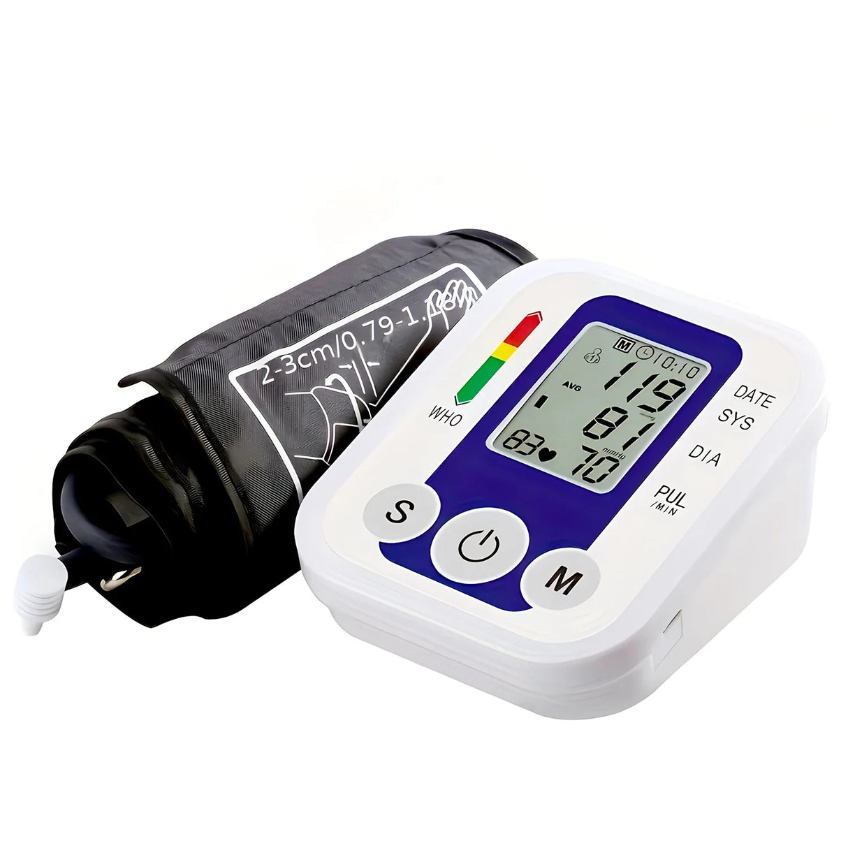 Digital Arm Cuff Device – Automatic LCD Display with USB Power and Wraparound Fit