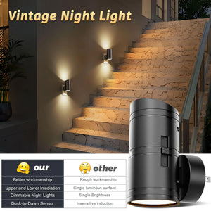Plug In LED Night Light Dusk to Dawn Sensor Dimmable Hallway Bedroom Lamp