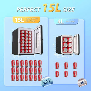 15L Portable Mini Fridge Thermoelectric Cooler Warmer
