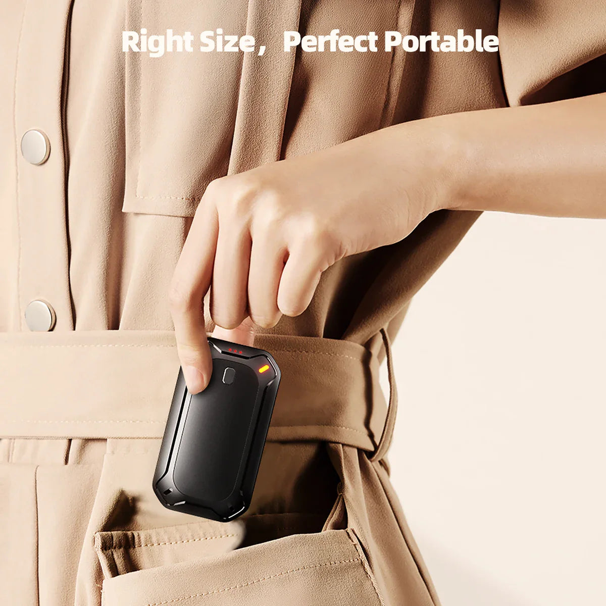 2 Pack Rechargeable Hand Warmers Dual-Sided Electric Pocket Heater for Outdoor