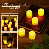 50 PCS LED Flameless Tealight Candles – Battery Operated Warm Light Decor
