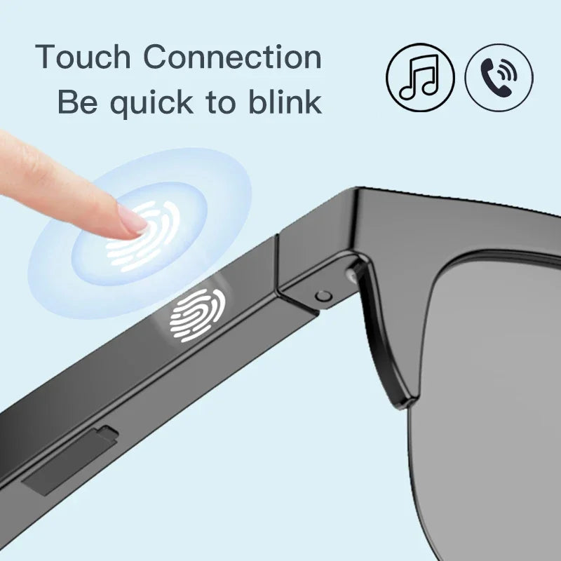 Bluetooth Smart Glasses V5.3 Wireless Sunglasses HIFI Call UV Protection Outdoor
