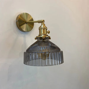 Green Glass Wall Sconce – Art Deco Light for Living Room, Hallway & Bedroom