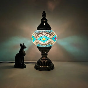 Turkish Stained Glass Table Lamp Mosaic Retro Bedside Cafe Decor Light