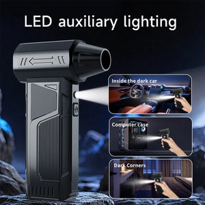 Wireless Turbo Air Blower 2025 – Brushless Jet Fan with LED Display for Car Cleaning
