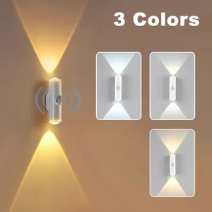 Cat Eye LED Wall Lamp – 2/4PCS Motion Sensor USB Rechargeable Night Light