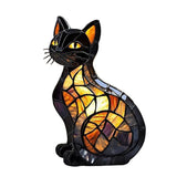 3D Retro Magic Stained Glass Cat Lamp Nightstand LED Multi-Color Cute Gift 2025
