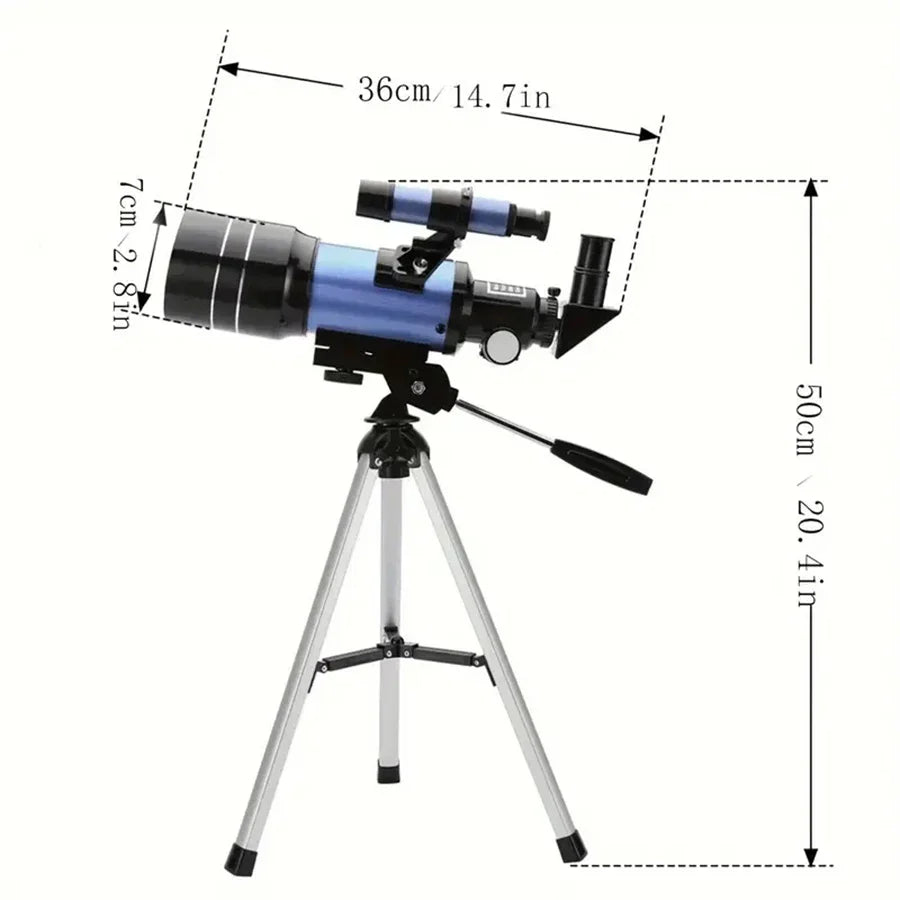150X HD Astronomical Telescope with Night Vision Long Range Star Moon Viewing Scope